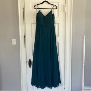 Jenny Yoo Teal Spaghetti Strap Wedding Dress